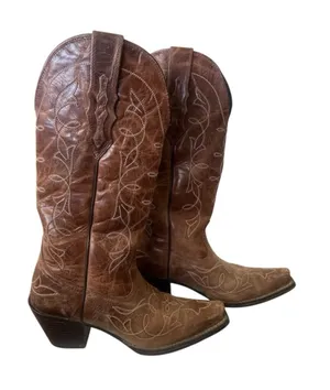 Ariat Women's Snip Toe Cowboy Boots - Distressed Brown Leather - Size 6B‎ thumbnail 1