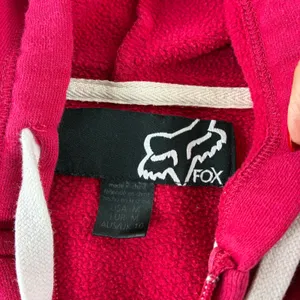 Fox Racing Full Zip Hoodie Womens M Pink Embroidered Logo Moto Skater Sweatshirt thumbnail 2