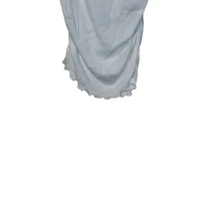 Zara Women's Top‎ Ruched Tube Strapless Stretch Cotton White Sz. Small NWT thumbnail 2