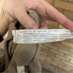 ZARA 100% Linen High Rise Khaki Tan Drawstring Slim Leg Pants Women’s Size XS thumbnail 5
