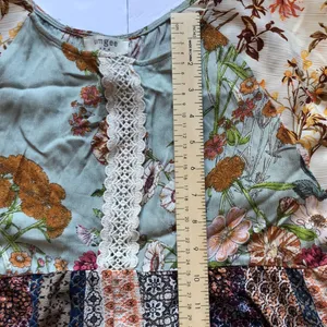 Umgee boho patchwork floral dress thumbnail 8