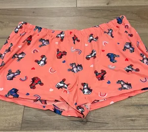 Joyspun Women's pocket Pajama Shorts Roller Skate‎ Hearts Epic coral large thumbnail 1