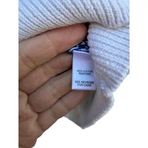 Cato Blue White Checkered Frayed Scoop Neck Sweater Size Large thumbnail 5