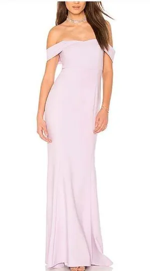 Likely Off Shoulder Gown Lavender Bridesmaids Wedding Gala Prom New With Tags thumbnail 1
