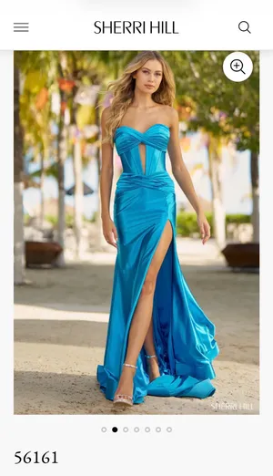 Sherri Hill Dress Style 56161 Ice Blue thumbnail 4