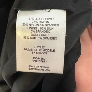 Alice + Olivia Black Ruched Mini Dress Silk Lined Spaghetti Strap‎ 87-666-305 thumbnail 5