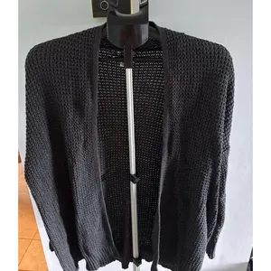 American Eagle Women's cozy gray waffle-knit open-front cardigan Size XS‎ thumbnail 3