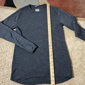 Meriwool Thermal Base Layer Top Womens S Charcoal Grey Merino Wool Long Sleeve thumbnail 4
