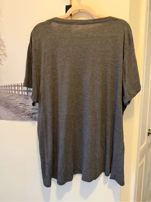 FRIENDS Graphic Tee in Charcoal with Rainbow Stripes and characters 1X thumbnail 3