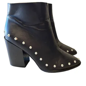Nasty Gal Charlie Black Studded Bootie thumbnail 2
