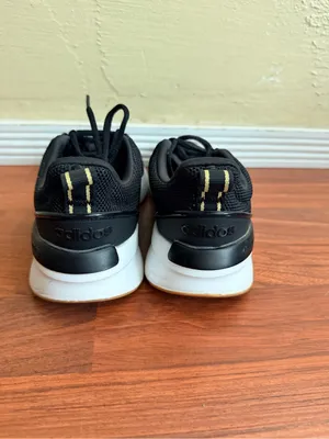 adidas Black Mesh Running Sneakers with White Midsole thumbnail 4