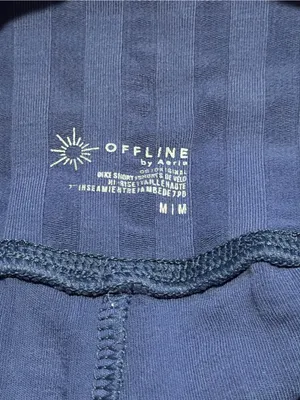 Offline by Aerie Women’s Ribbed Bike Shorts in Navy Blue thumbnail 3