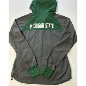 Colosseum Michigan State Spartans Women's M Gray Full Zip Hoodie Windbreaker thumbnail 12