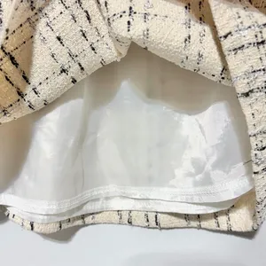 Princess Polly Tweed Mini Skirt Caroline Ivory Black Size 4 thumbnail 7
