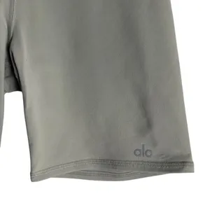 Alo Yoga Airbrush 5” Sage Green High Waist Biker Athletic Workout Shorts S thumbnail 7