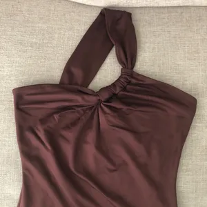 New NWOT Abercrombie & Fitch Stretchy Asymmetrical Tank Top Brown Small thumbnail 2