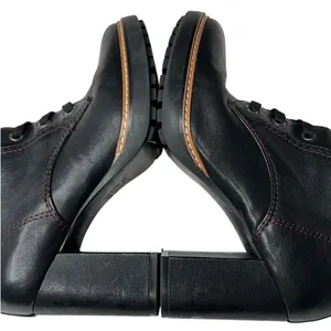 Naturalizer Callie Black Leather Lace Up Block Heel Boots 6.5 thumbnail 5
