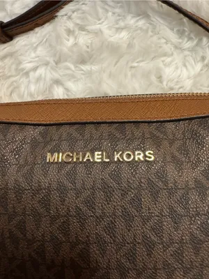 Michael Kors Brown MK Monogram Crossbody with Gold Chain thumbnail 8