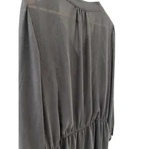 White House Black Market Plus Silver Boho Tassel Blouson Dress Charcoal Size‎ 16 thumbnail 8