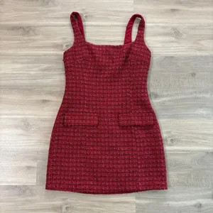 Amanda Uprichard Bethany Skort Romper Dress Women Size Medium Durham Tweed thumbnail 3