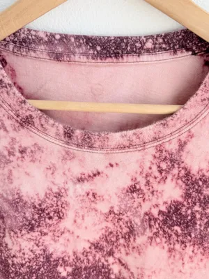 Custom Bleached Pocket Tee Pink Size XXL thumbnail 2