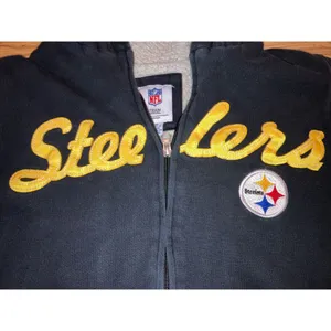 PITTSBURGH STEELERS Hoodie Zip up‎ Jacket Women's medium Sherpa Lining thumbnail 2