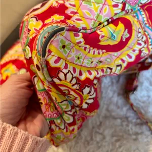 Vera Bradley Red Paisley Crossbody Laptop Document Bag thumbnail 8