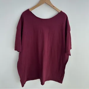 Burgundy Puma Off the Shoulder T-shirt thumbnail 7