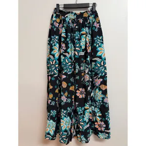 Free People Take It Easy Lounge Pants Floral Black Boho Palazzo Wide Leg Pockets thumbnail 2
