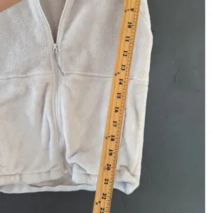 Columbia Womens Cream Fleece Vest Full Zip Plush Mock Neck Small Solid Pockets thumbnail 5