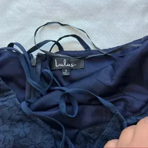 Lulu’s NWT My Kingdom Navy Blue Lace Strappy‎ Back Midi Dress Womens Size… thumbnail 6