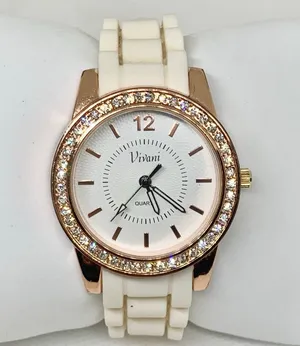 Vivani women wrist watch 38mm rose gold tone rhinestone quartz analog running thumbnail 1