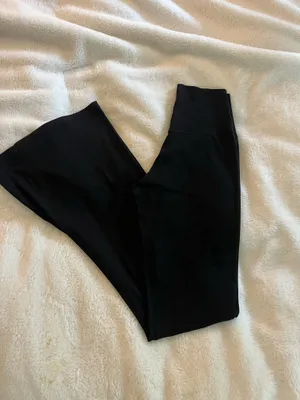 Aerie OFFLINE Black Crossover Flare Leggings thumbnail 3