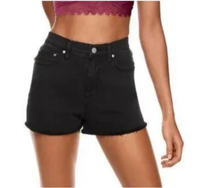 NWT VS Pink Black High Waisted Cut off Shorts Size 28 thumbnail 1