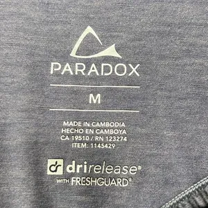 Paradox Womens Merino Wool Blend 1/4 Zip Base Layer Top Gray Camo Medium Medium thumbnail 5