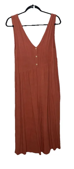 Petal + Pup Carson Sleeveless Wide Leg Rust Orange Cropped Jumpsuit Size 6 Women thumbnail 1