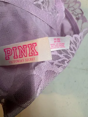 PINK VICTORIAS SECRET MEDIUM DD ✨ lace padded bra pink excellent condition thumbnail 3