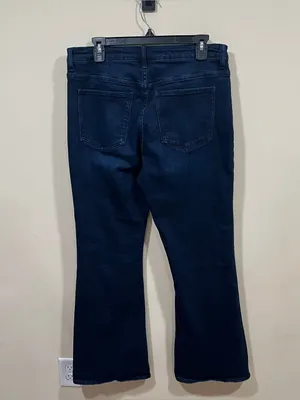 Quince dark wash bootcut jeans feature a high-rise waist five-pocket size32 EUC thumbnail 7