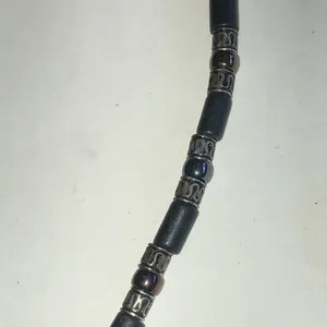 Black Metallic Beaded Boho Necklace thumbnail 3
