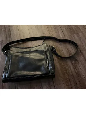 Y2K Black Leather Satchel Buckle Handbag thumbnail 2