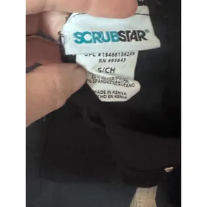 Scrubstar Women’s Black Jogger Scrub Pants Size Small Cargo Pocket Drawstring thumbnail 5