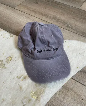 Bad Hair Day Embroidered Das Hat Gray thumbnail 1