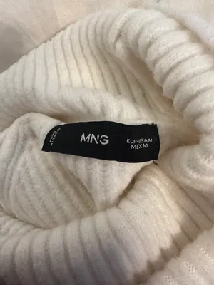 Mango Blue and White Stripe Turtleneck Sweater thumbnail 5