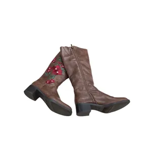 Francesca's High Boots with Floral Design size 7.5 SKU 620 thumbnail 4