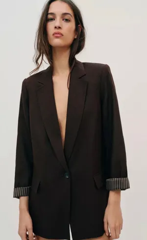 ZARA Brown Blazer Women’s thumbnail 1