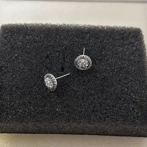 8mm CZ Stud Earrings for Men Women Streetwear Punk Hip Hop Unisex Earrings thumbnail 3