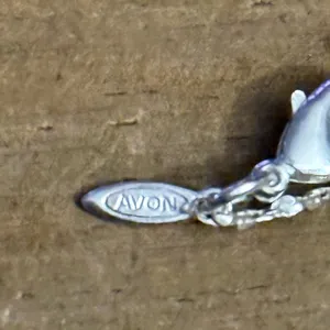 Avon silver tone bezel CZ necklace and earrings set thumbnail 7