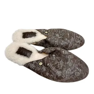 Australia Luxe Doodle Mules Size 5 Brown Leather Shearling Winter Slides NEW‎ thumbnail 4