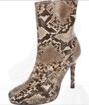 Vintage Stuart Weitzman Snake Skin Heeled Boots thumbnail 1