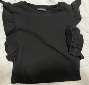 ZARA Crop Top Black Small thumbnail 2